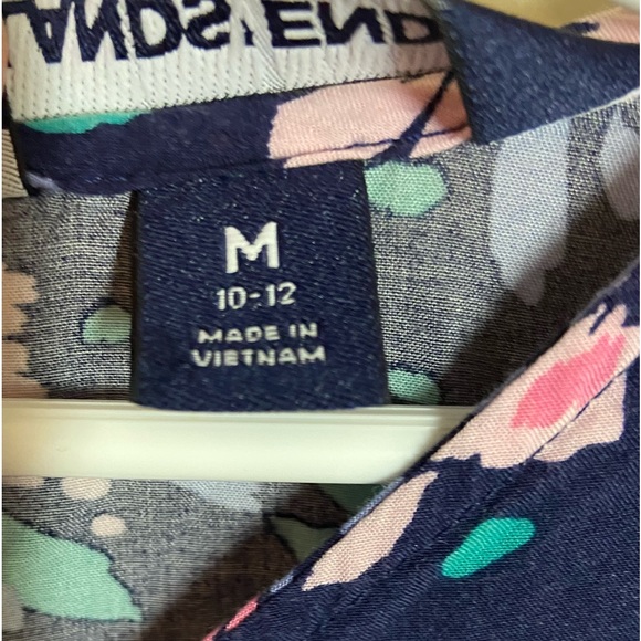 Lands’ End Trendy Style Tie Front Floral Dress Girl’s Size M V-Neck - Picture 5 of 6